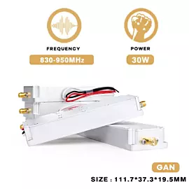  Customizable Frequency 830-950MHz 30W GaN Anti Fpv Uav Drones Jamming Module GPS Blocker System for Anti Uav Dji
            