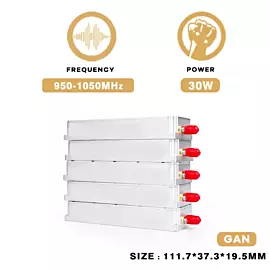  950-1050MHz 30W Customizable 433-6GHz Anti Uav Drones Module Dji Drone Signal Jammer PA Power Amplifier Modules with GaN
            